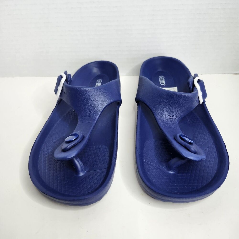 Lily & Dan Children/Youth Navy Blue Lightweight EVA-Style Footbed Sandals - NEW